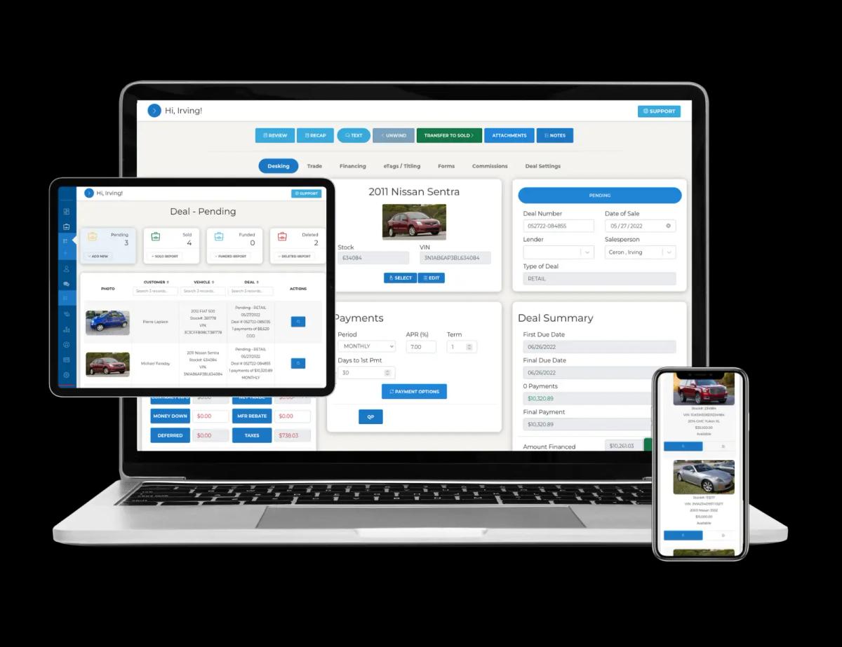 DealerClick Auto Dealer Software Dashboard for Ohio Dealerships